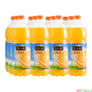 美汁源果粒橙果汁饮料1.25L*12瓶